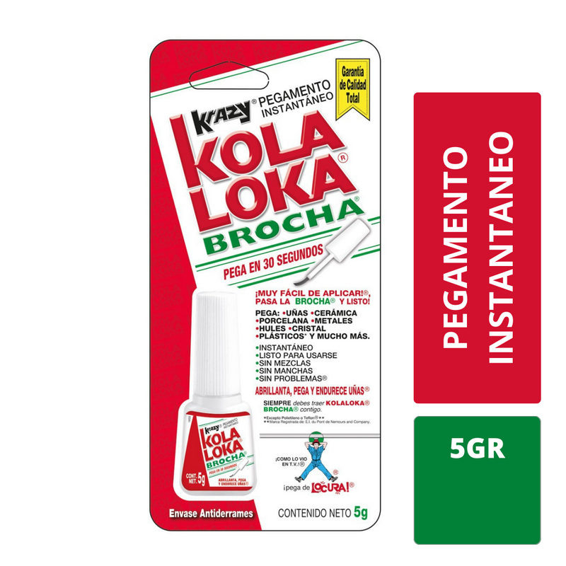 Pegamento Kola Loka 5 Gramos Brocha Transparente