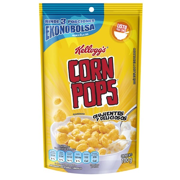 Cereal Corn Pops bolsa Kellogg's 100g.