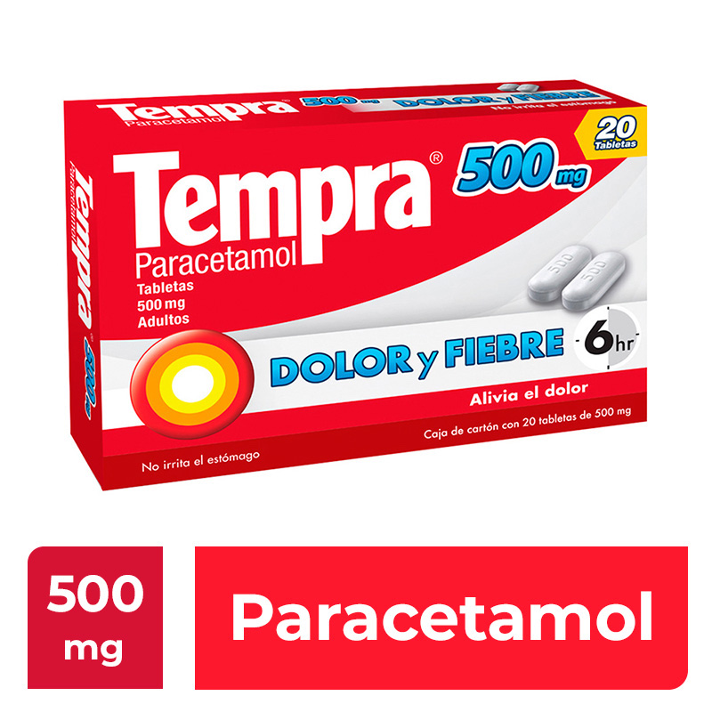 Tempra Paracetamol 500mg. c/20 tab.