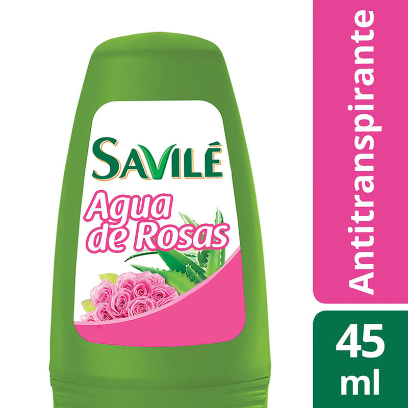 Antitranspirante en Roll On Savilé Agua De Rosas Cont. 47g.