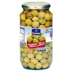 Aceitunas verdes con hueso corina Cont. 1pz. 235g.