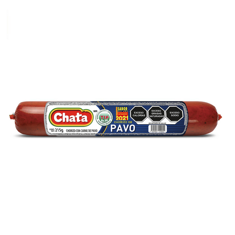 Chorizo De pavo Chata 215g.