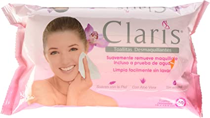 Toallitas Desmaquillantes Claris 40pz.