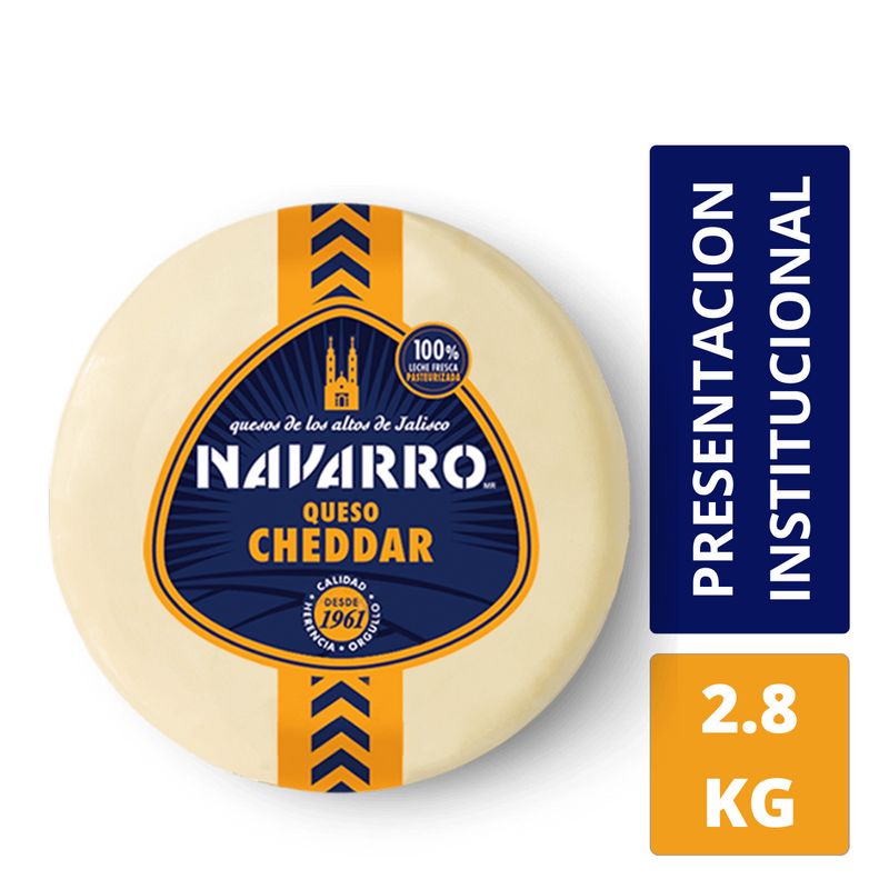 Queso Chedar Navarro 2.8kg