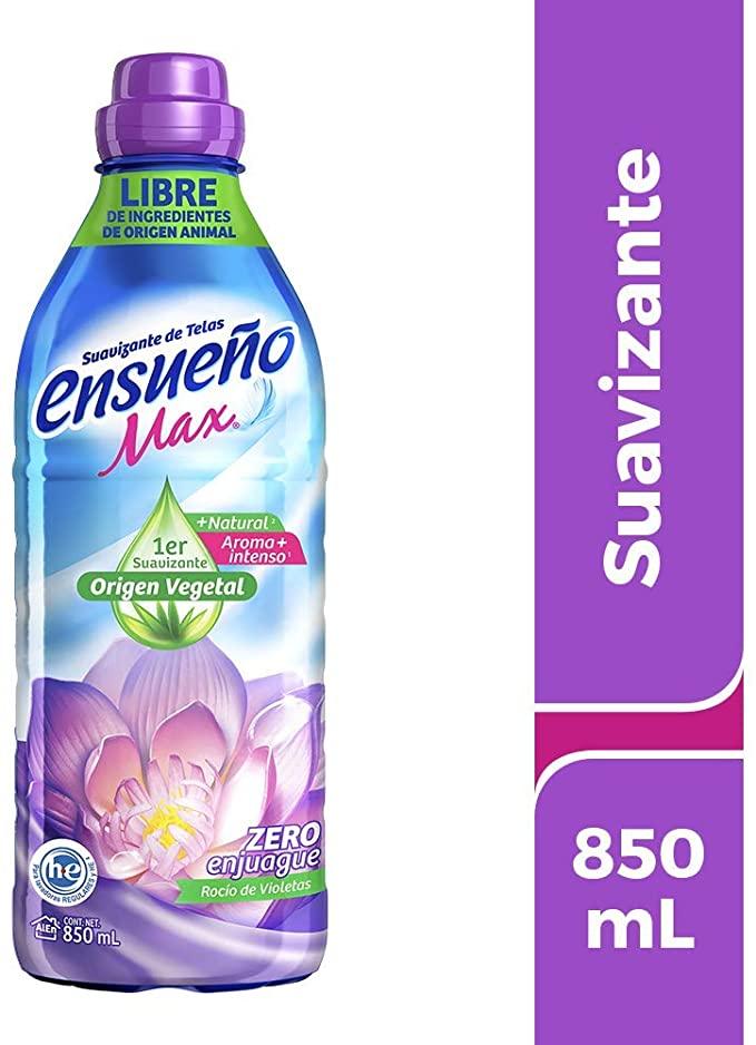 Suavizante de telas Ensueño Max Rocio de violetas Cont. 850ml.