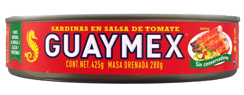 Sardinas en salsa de tomate Guaymex en lata Cont. 1pz. 425g.