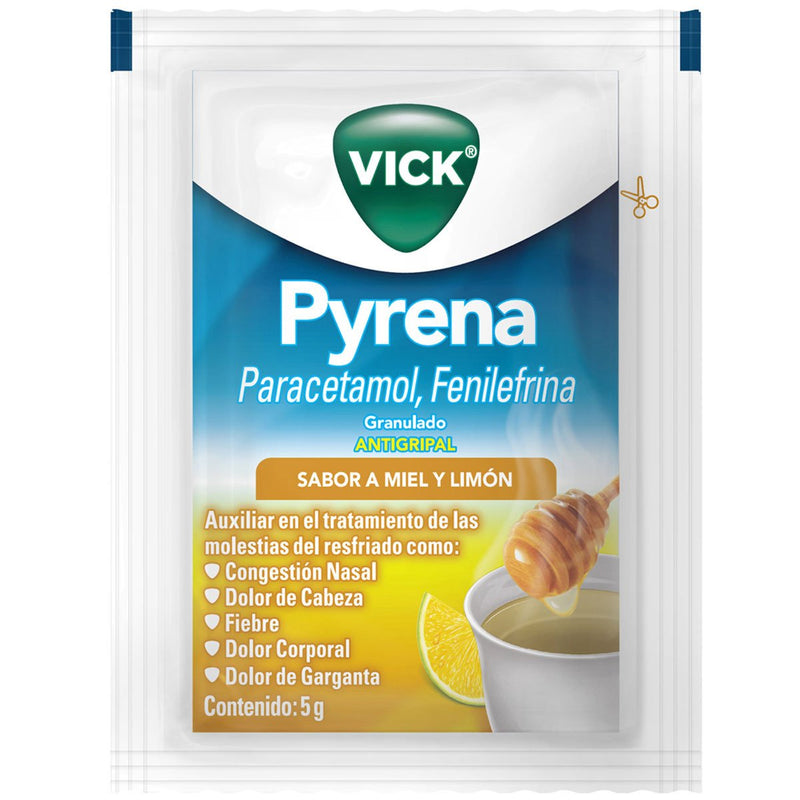 Vick Pyrena miel y limon sobre 5gr. Cont. 500mg.