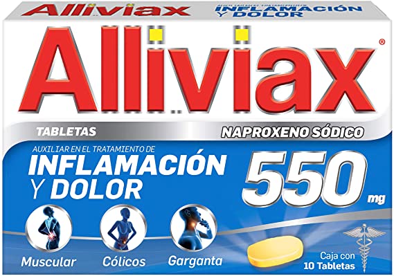 Medicamento Alliviax Cont. 550mg. / 10 tab.