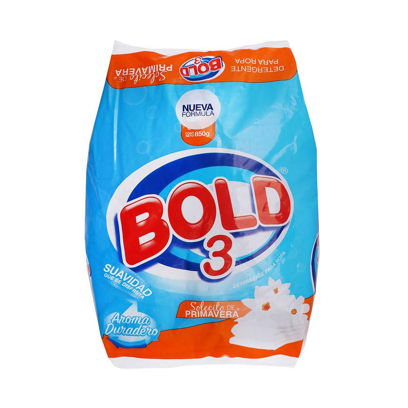 Detergente Bold 3 Solecito de primavera en polvo 850gr