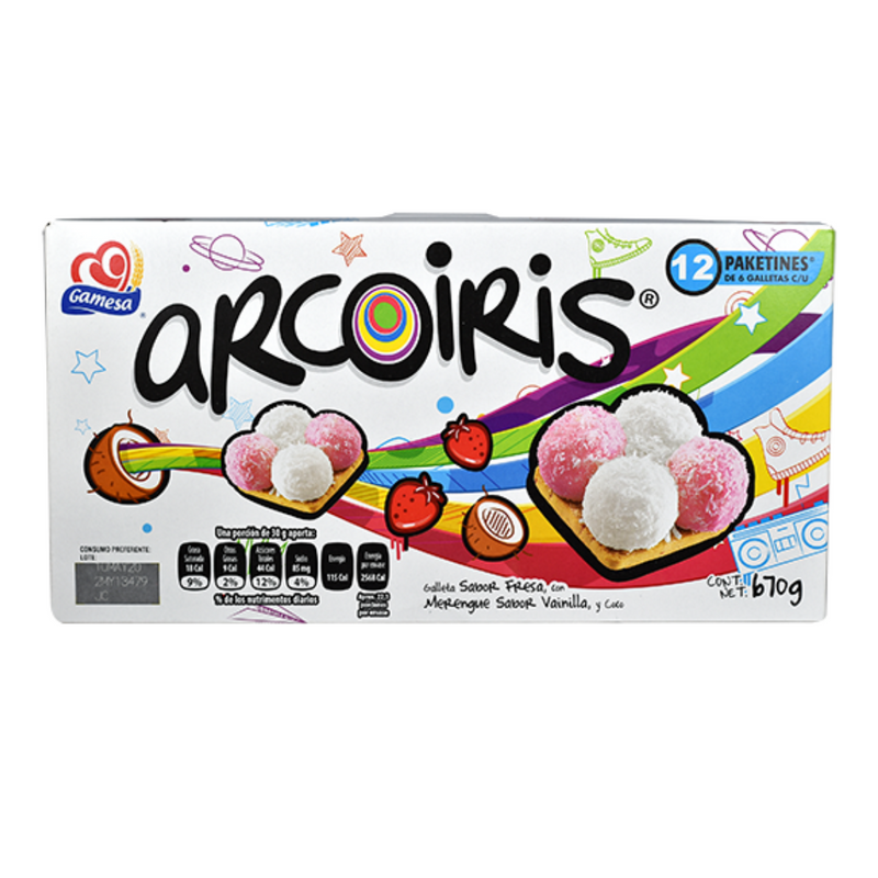 Galleta Arcoiris Gamesa 670gr/12pz