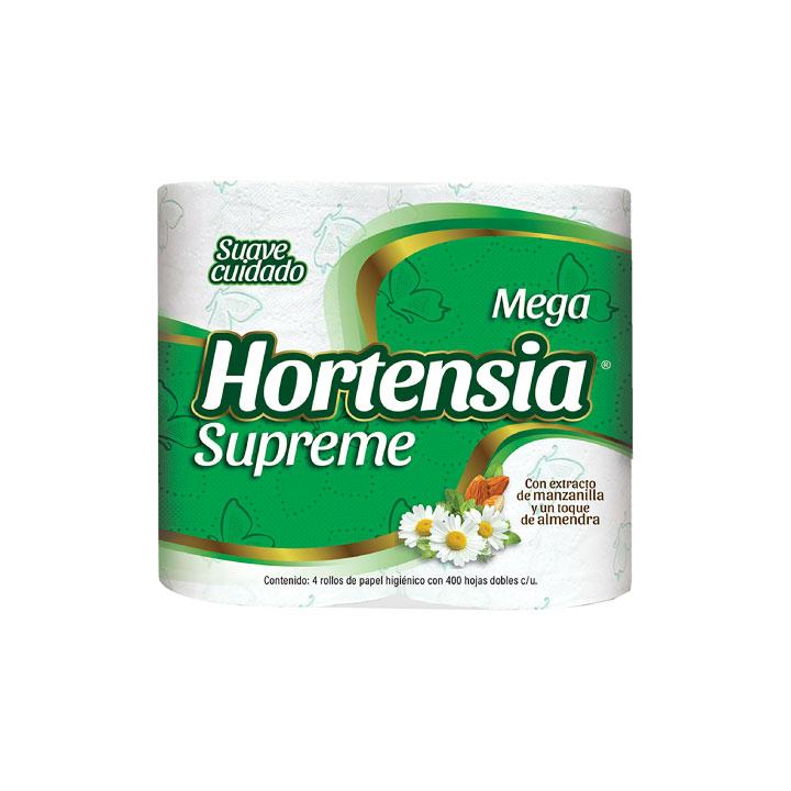 Papel higienico Hortensia Supreme 4pz 400hojas