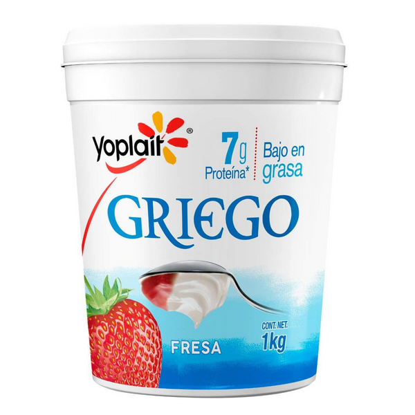 Yoghurt Batido de fresa Griego Yoplait 1kg.