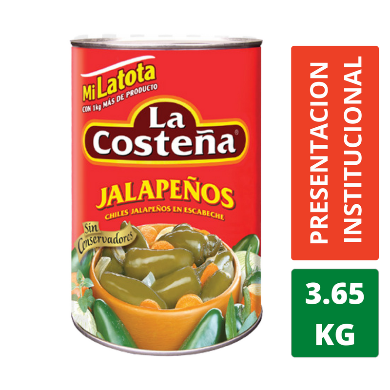 Chiles Jalapeños La Costeña Mi latota 3.65kg