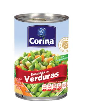 Ensalada de verduras corina en lata Cont. 1pz. 430g.