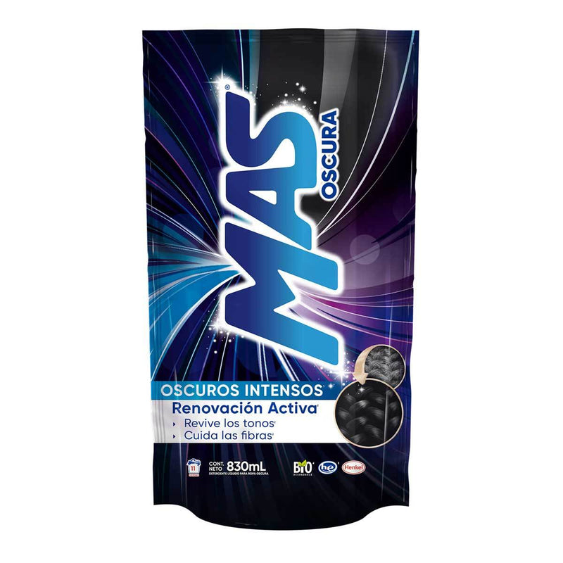 Detergente líquido MAS oscuros intensos 830 ml