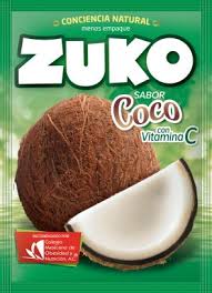 Concentrado En Polvo Zuko coco 15 Gr