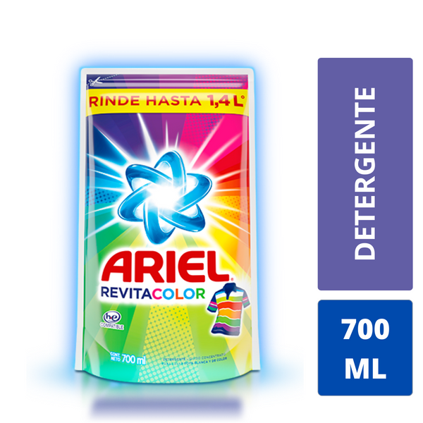 Detergente Liquido Ariel Revitacolor Econopack Cont. 700ml.