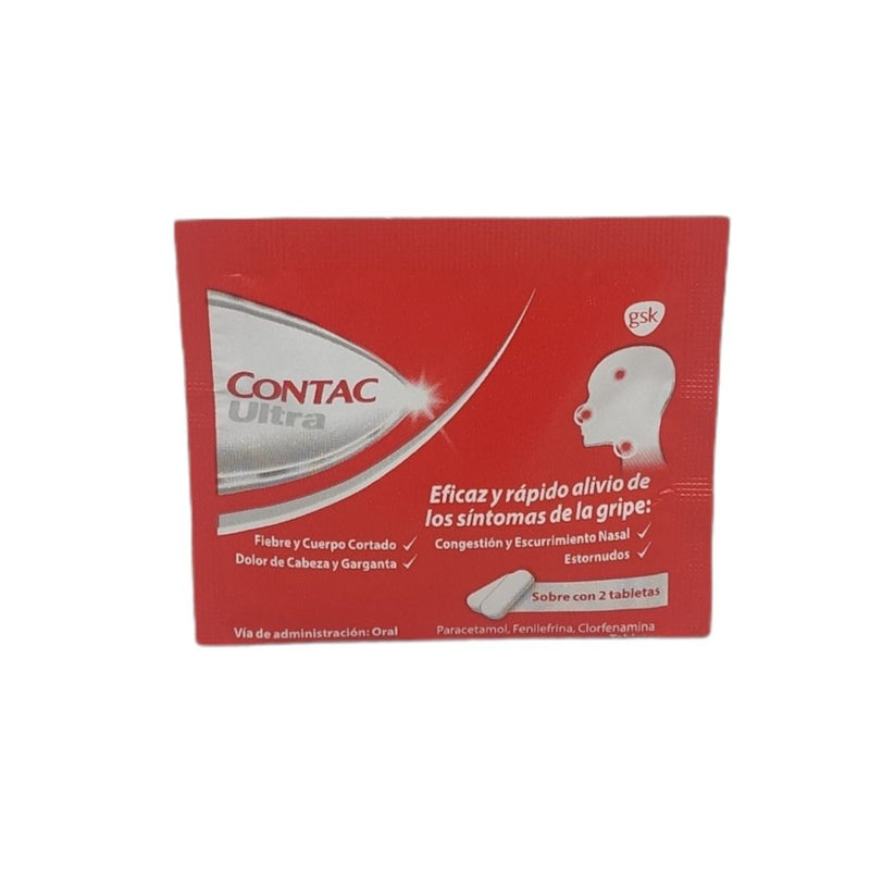 Antigripal Contac Ultra 500mg/12 tabletas