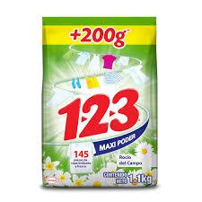 Detergente 123 Rocio del campo  en polvo 800gr