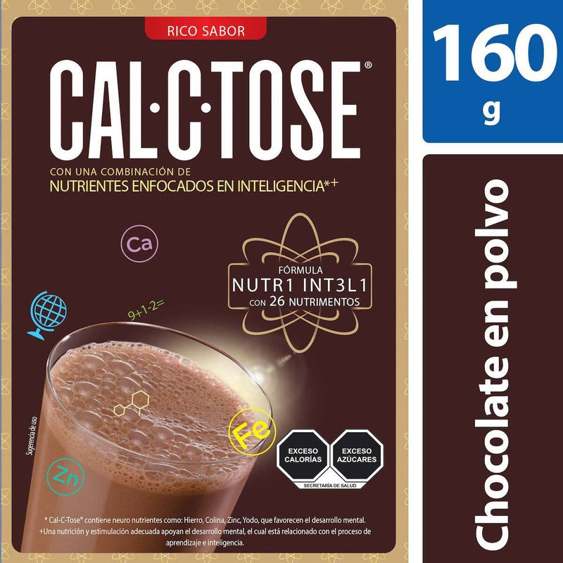 Chocolate en polvo Calctose bolsa Cont. 160g.