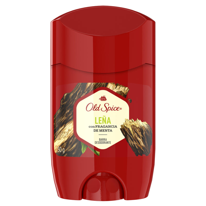 Desodorante barra old spice Leña Cont. 1pz. 50g.