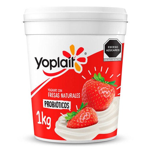 Yoghurt Fresas naturales Yoplait 1kg.