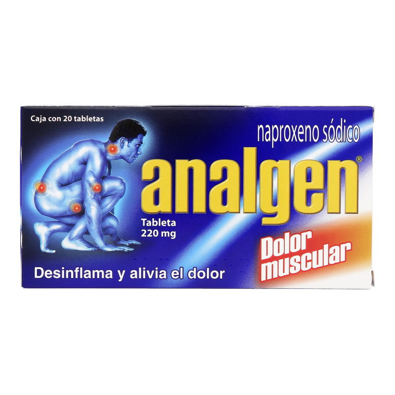 Medicamento Analgen Cont. 220mg. / 20 tab.